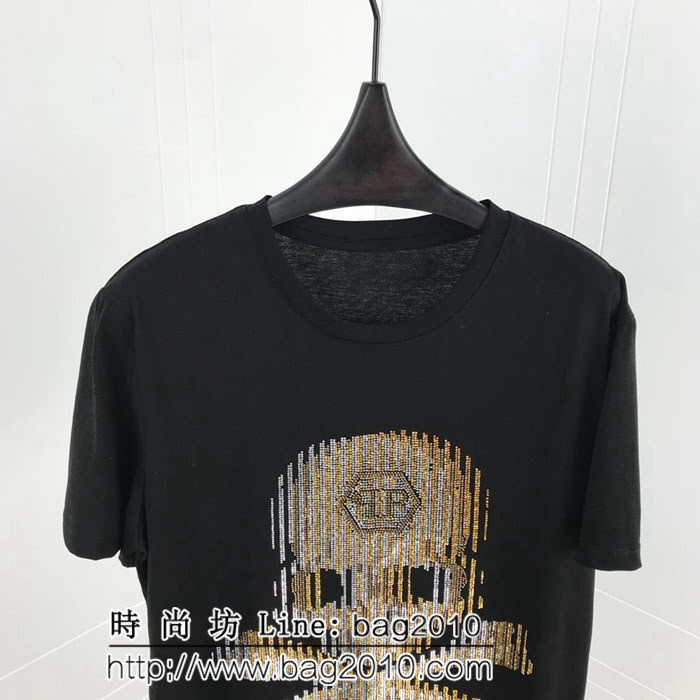 pp 19ss早春 燙鑽短袖 大幅度進口奧鑽燙鑽工藝 定制絲光棉 工藝細節完美 ydi2545
